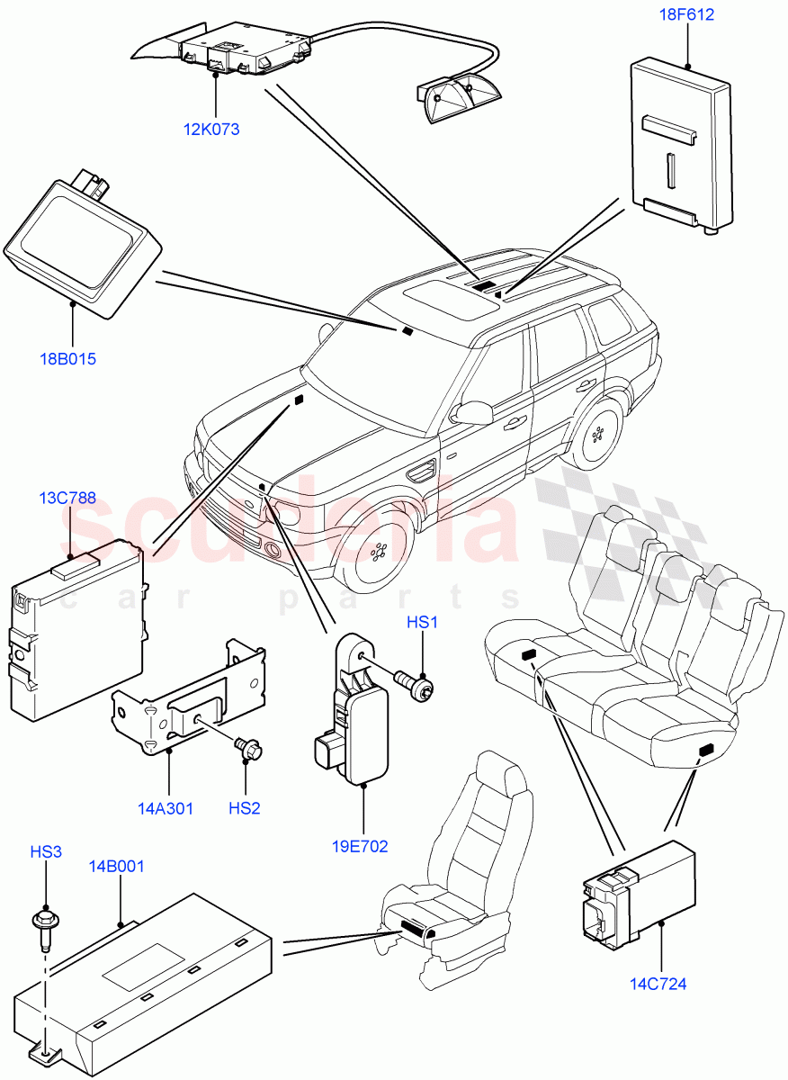 Vehicle Modules And Sensors ((V) TO9A999999) of Land Rover Land Rover Range Rover Sport (2005-2009) [4.2 Petrol V8 Supercharged]