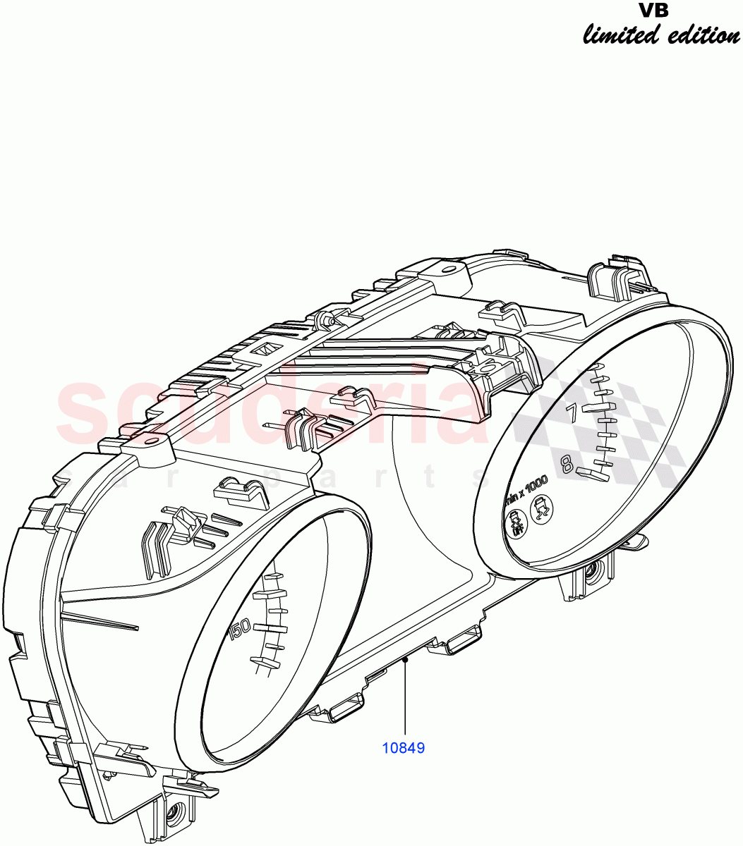 Instrument Cluster(Victoria Beckham Limited Edition,Halewood (UK)) of Land Rover Land Rover Range Rover Evoque (2012-2018) [2.0 Turbo Diesel]