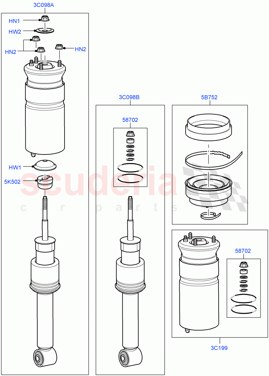 Front Suspension Struts And Springs((V)TO9A999999) of Land Rover Land Rover Range Rover Sport (2005-2009) [3.6 V8 32V DOHC EFI Diesel]