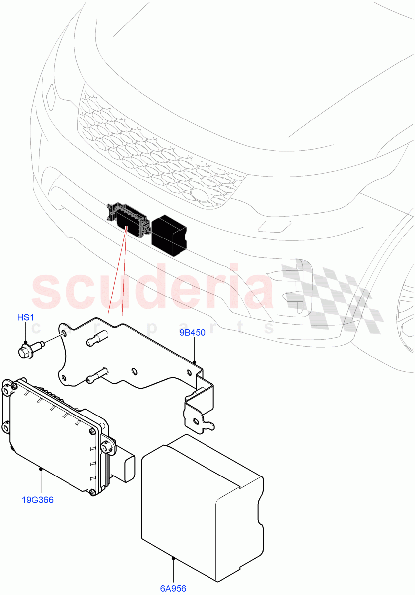 Speed Control(Solihull Plant Build)(3.0 V6 Diesel,Adaptive Speed Control+Queue Assist,ACC + Stop/go,ACC + Adaptive Lane Control,3.0 V6 D Gen2 Mono Turbo)((V)FROMHA000001) of Land Rover Land Rover Discovery 5 (2017+) [3.0 Diesel 24V DOHC TC]