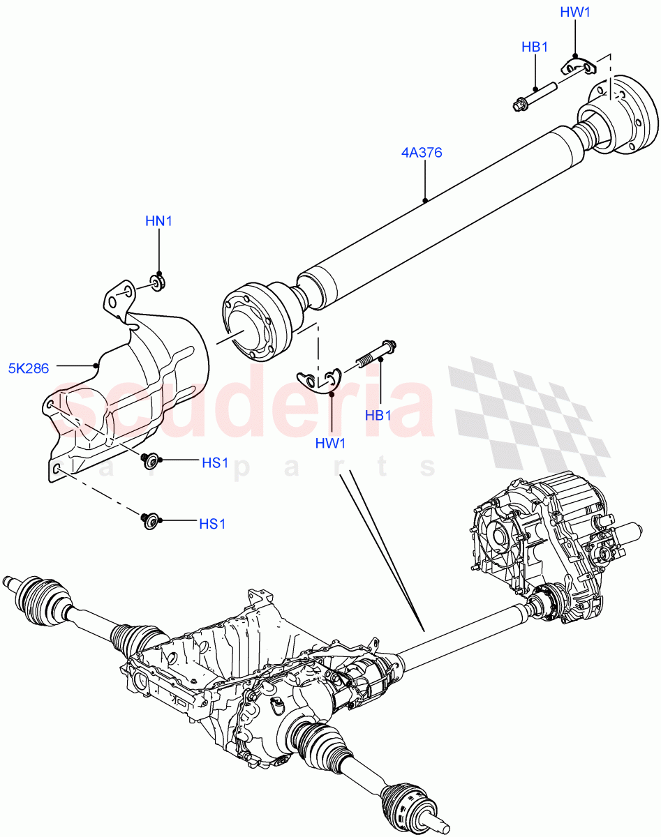 Drive Shaft - Front Axle Drive(Propshaft)((V)FROMAA000001) of Land Rover Land Rover Range Rover (2010-2012) [3.6 V8 32V DOHC EFI Diesel]