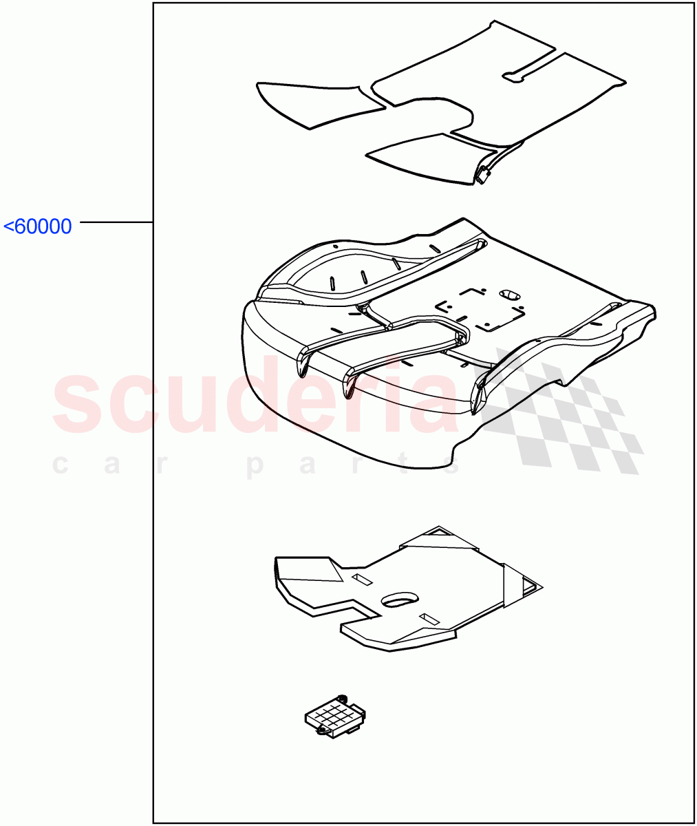 Front Seat Base(Sensors, For North America Only)((+)"CDN/MEX/USA") of Land Rover Land Rover Range Rover (2012-2021) [3.0 I6 Turbo Diesel AJ20D6]