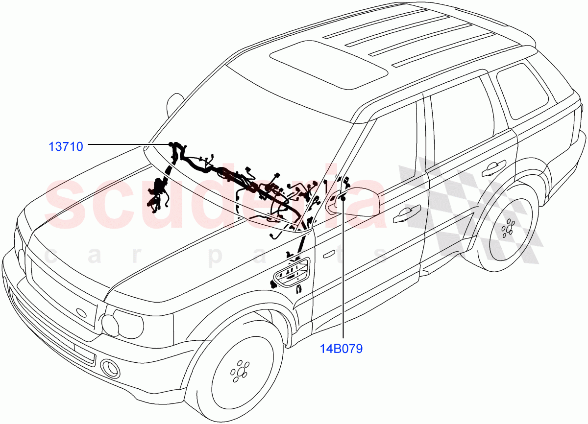 Electrical Wiring - Engine And Dash(Facia And Console)((V)TO8A999999) of Land Rover Land Rover Range Rover Sport (2005-2009) [3.6 V8 32V DOHC EFI Diesel]