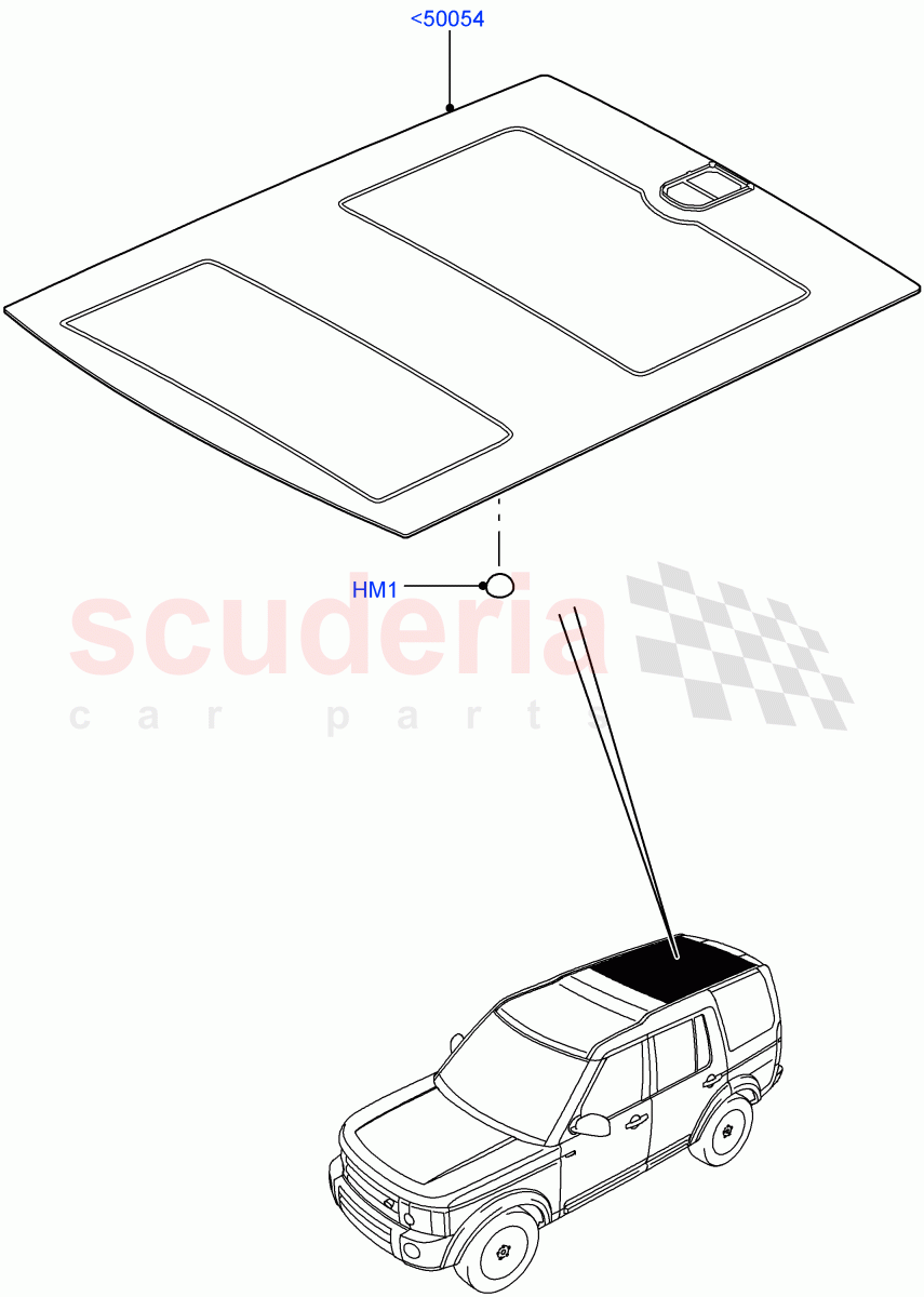 Roof - Glass(Power Tilt/Slide Sun Roof)((V)FROMAA000001) of Land Rover Land Rover Discovery 4 (2010-2016) [2.7 Diesel V6]