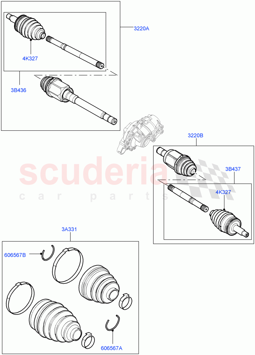 Drive Shaft - Front Axle Drive (Drive Shaft & Boot Kits) ((V) TO9A999999) of Land Rover Land Rover Range Rover Sport (2005-2009) [4.2 Petrol V8 Supercharged]