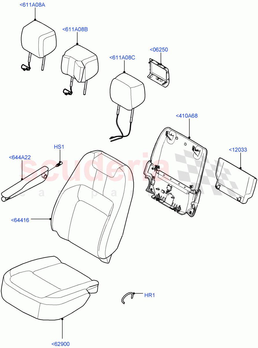 Front Seat Covers(Windsor Leather Perforated)((V)FROMJA000001) of Land Rover Land Rover Range Rover (2012-2021) [3.0 I6 Turbo Diesel AJ20D6]