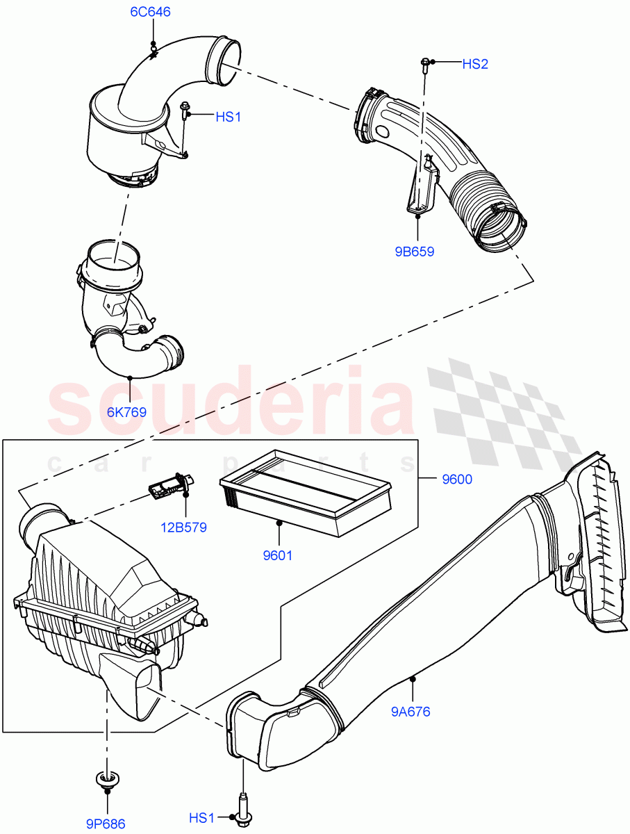 Air Cleaner(Nitra Plant Build)(3.0L AJ20D6 Diesel High)((V)FROMM2000001) of Land Rover Land Rover Defender (2020+) [3.0 I6 Turbo Diesel AJ20D6]