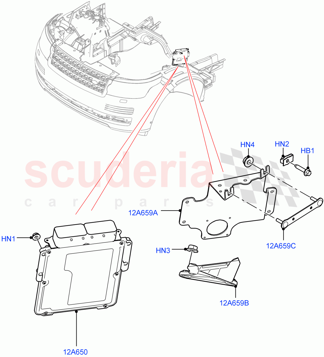 Engine Modules And Sensors (5.0L OHC SGDI SC V8 Petrol - AJ133) ((V) TOHA999999) of Land Rover Land Rover Range Rover Sport (2014+) [5.0 OHC SGDI SC V8 Petrol]