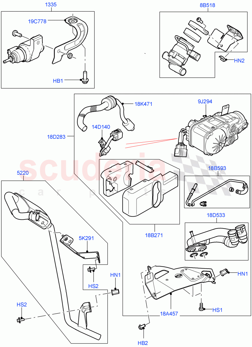 Auxiliary Fuel Fired Pre-Heater (Page A) (Changsu (China), Fuel Fired Heater With Park Heat, With Fuel Fired Heater) ((V) FROMEG000001) of Land Rover Land Rover Range Rover Evoque (2012-2018) [2.0 Turbo Diesel]