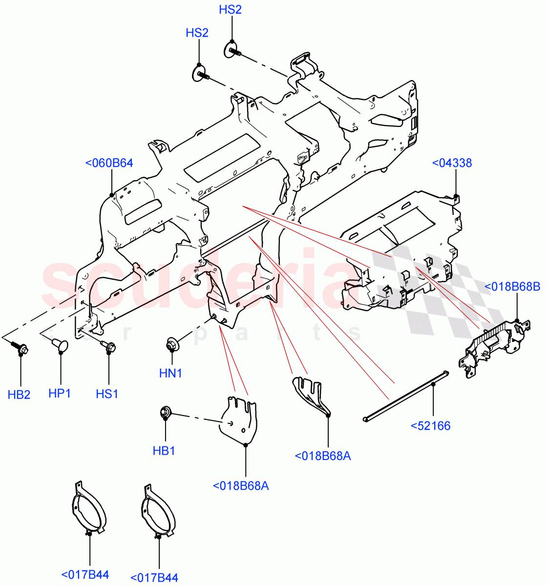 Instrument Panel(Internal Components)(Halewood (UK)) of Land Rover Land Rover Range Rover Evoque (2019+) [2.0 Turbo Petrol AJ200P]