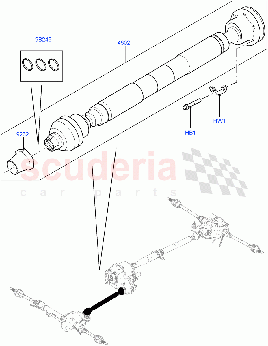 Drive Shaft - Front Axle Drive(Propshaft) of Land Rover Land Rover Range Rover Sport (2014+) [3.0 Diesel 24V DOHC TC]