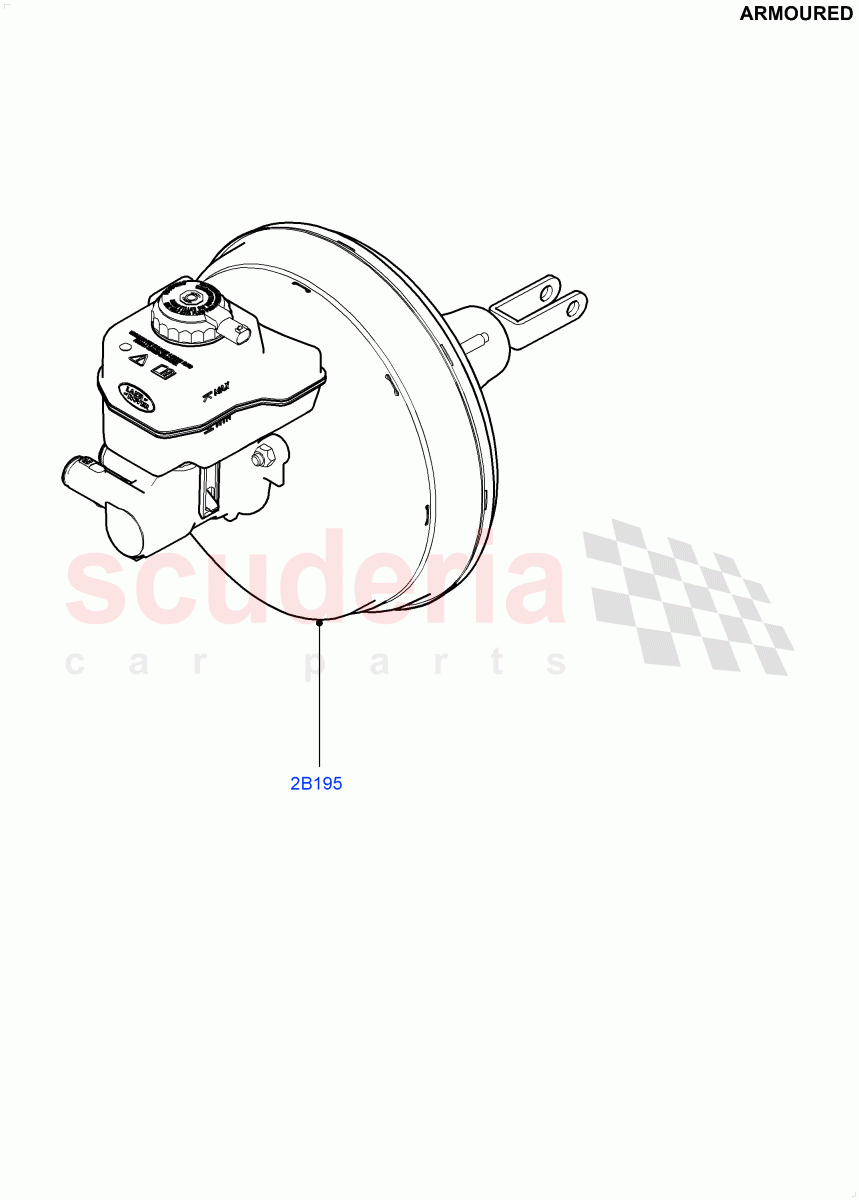 Master Cylinder - Brake System(Armoured)((V)FROMEA000001) of Land Rover Land Rover Range Rover (2012-2021) [3.0 Diesel 24V DOHC TC]