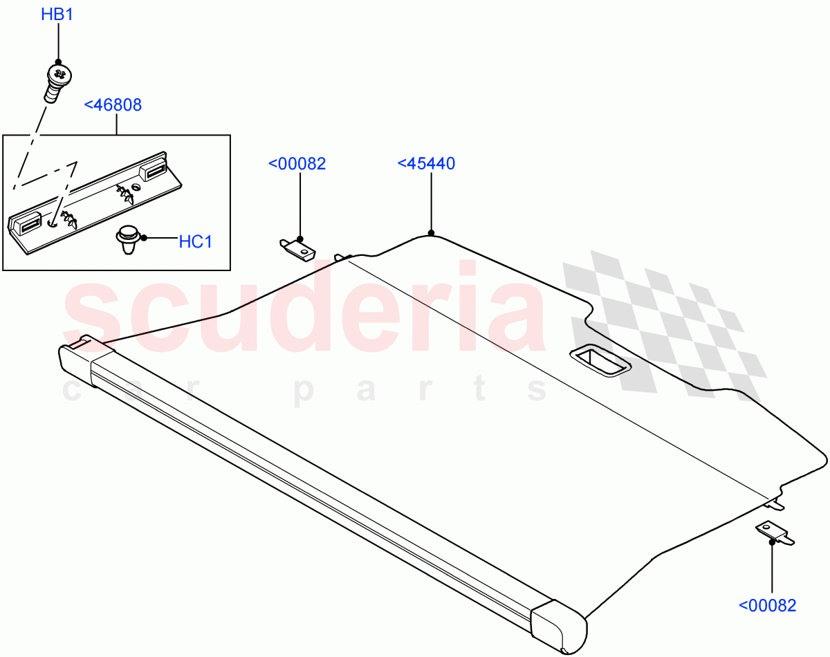 Load Compartment Trim(Package Tray)((V)FROMAA000001) of Land Rover Land Rover Range Rover Sport (2010-2013) [5.0 OHC SGDI SC V8 Petrol]