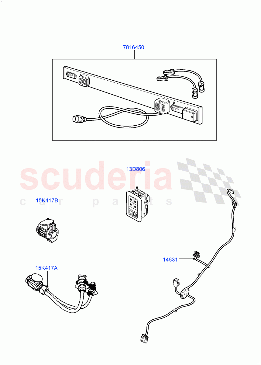 Towing Electrics (Solihull Plant Build, Nitra Plant Build) of Land Rover Land Rover Discovery 5 (2017+) [3.0 Diesel 24V DOHC TC]
