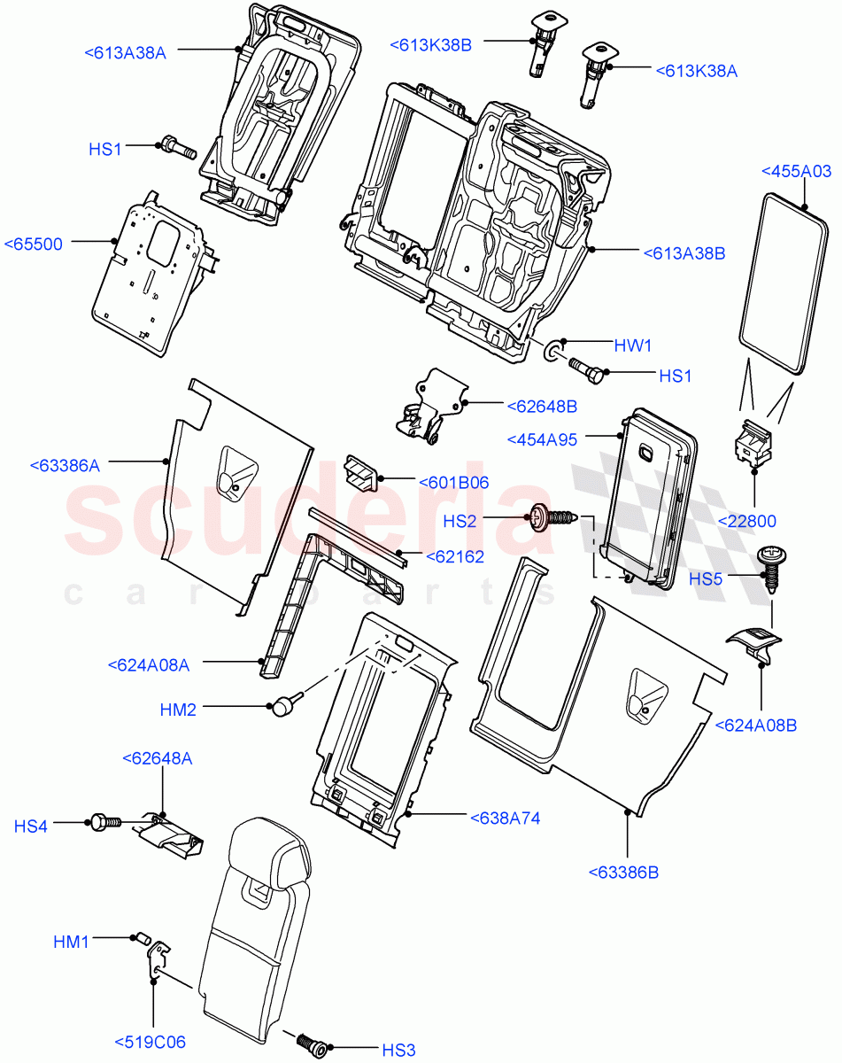 Rear Seat Back (Frame Assy, Backboard-Rear Seat) ((V) FROMAA000001) of Land Rover Land Rover Range Rover (2010-2012) [3.6 V8 32V DOHC EFI Diesel]