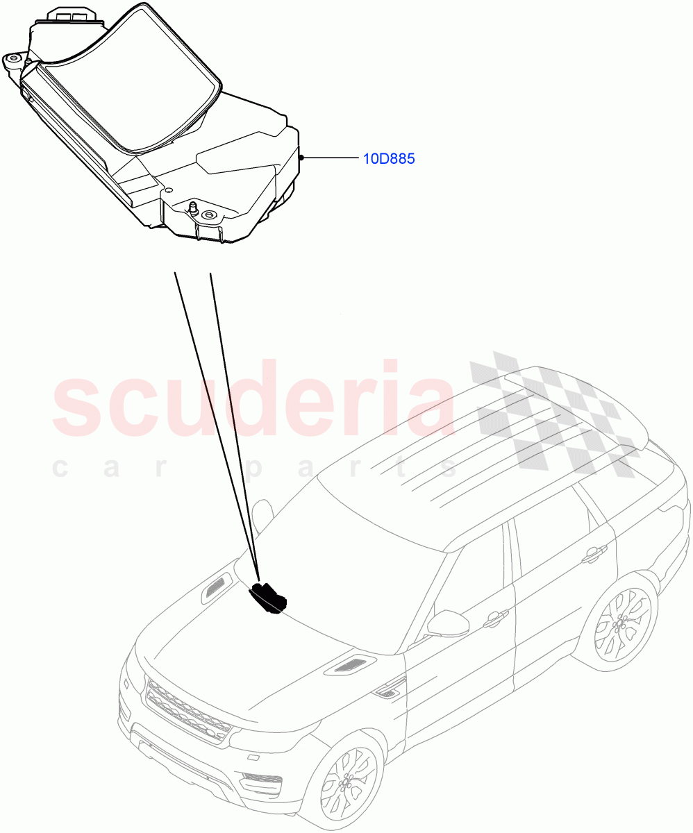 Head Up Display Module(Head Up Display)((V)FROMFA000001) of Land Rover Land Rover Range Rover Sport (2014+) [2.0 Turbo Petrol GTDI]