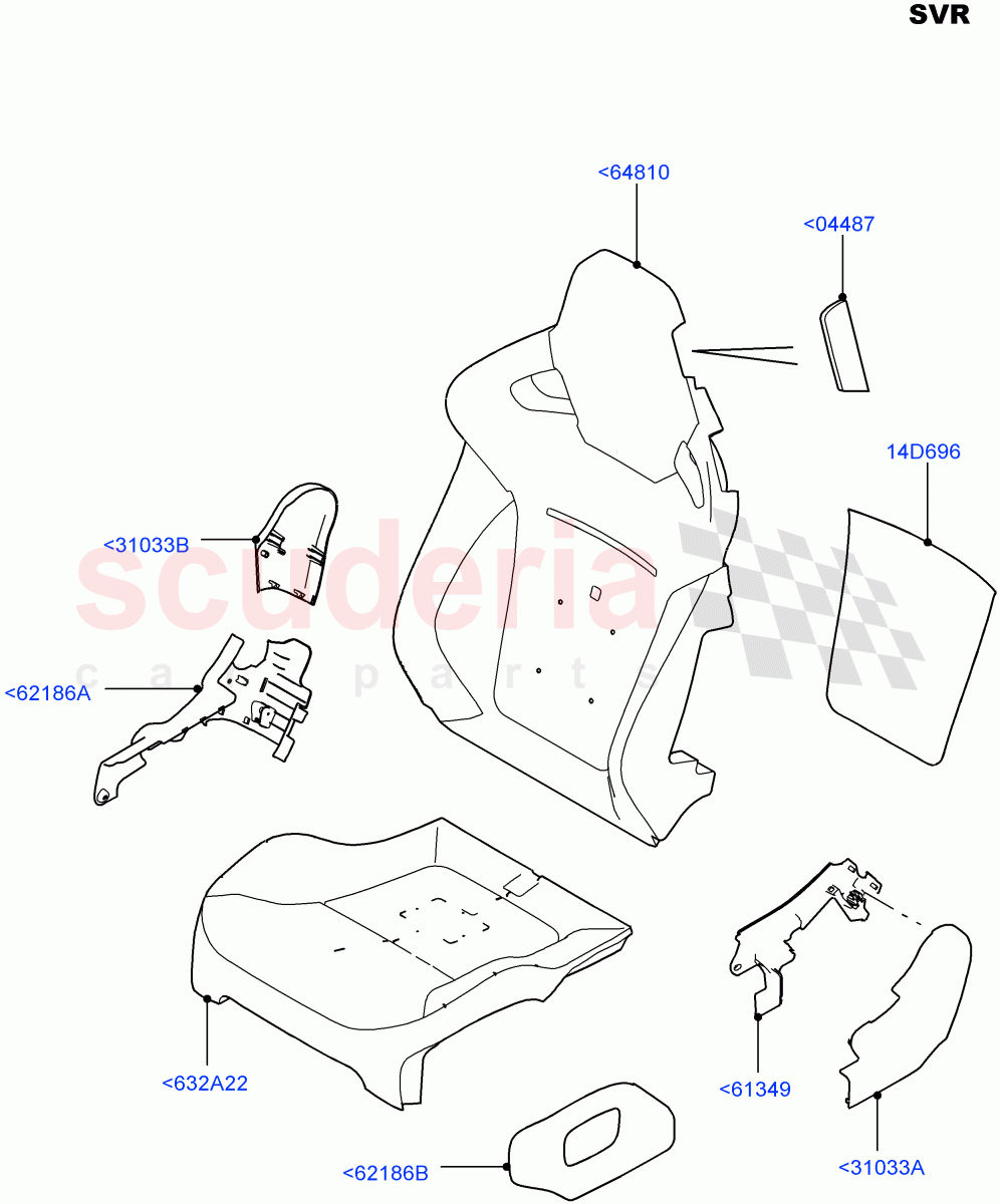 Front Seat Pads/Valances & Heating(Drivers Seat - Sports,SVR)((V)FROMFA000001,(V)TOHA999999) of Land Rover Land Rover Range Rover Sport (2014+) [3.0 I6 Turbo Diesel AJ20D6]