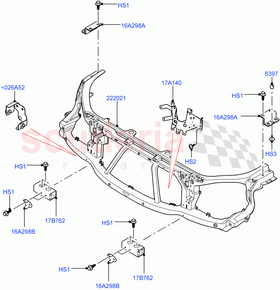 Front Panels, Aprons & Side Members(Front Panel) of Land Rover Land Rover Range Rover Sport (2014+) [4.4 DOHC Diesel V8 DITC]