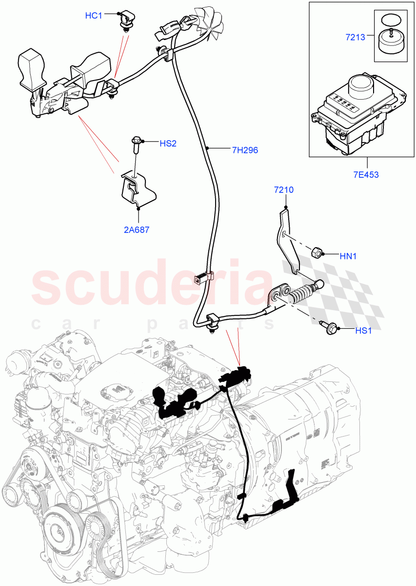 Gear Change-Automatic Transmission(Nitra Plant Build)(3.0 V6 D Gen2 Mono Turbo,8 Speed Auto Trans ZF 8HP70 4WD,2.0L I4 DSL HIGH DOHC AJ200,3.0 V6 D Low MT ROW,3.0 V6 D Gen2 Twin Turbo)((V)FROMK2000001) of Land Rover Land Rover Discovery 5 (2017+) [2.0 Turbo Petrol AJ200P]