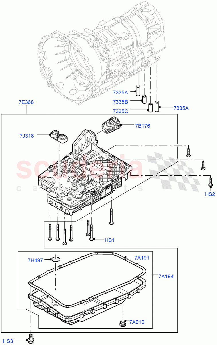 Valve Body - Main Control & Servo's(6 Speed Auto ZF 6HP26 Steptronic)((V)TO9A999999) of Land Rover Land Rover Range Rover Sport (2005-2009) [4.4 AJ Petrol V8]