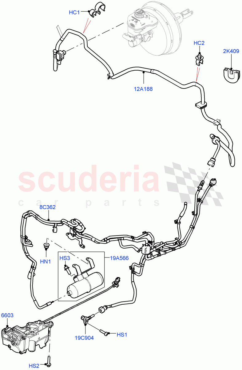 Vacuum Control And Air Injection(3.0L AJ20D6 Diesel High,RHD)((V)FROMLA000001) of Land Rover Land Rover Range Rover Sport (2014+) [3.0 I6 Turbo Diesel AJ20D6]