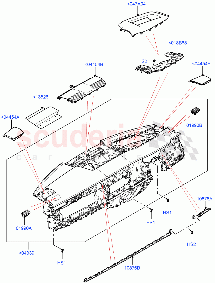 Instrument Panel(External Components, Upper) of Land Rover Land Rover Range Rover (2022+) [4.4 V8 Turbo Petrol NC10]