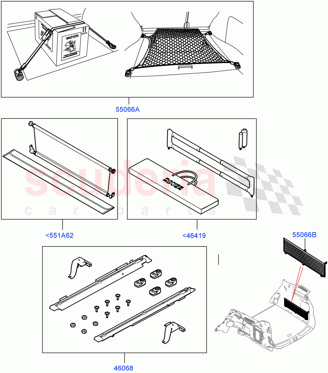 Load Retention Systems(Accessory) of Land Rover Land Rover Range Rover Sport (2014+) [2.0 Turbo Diesel]