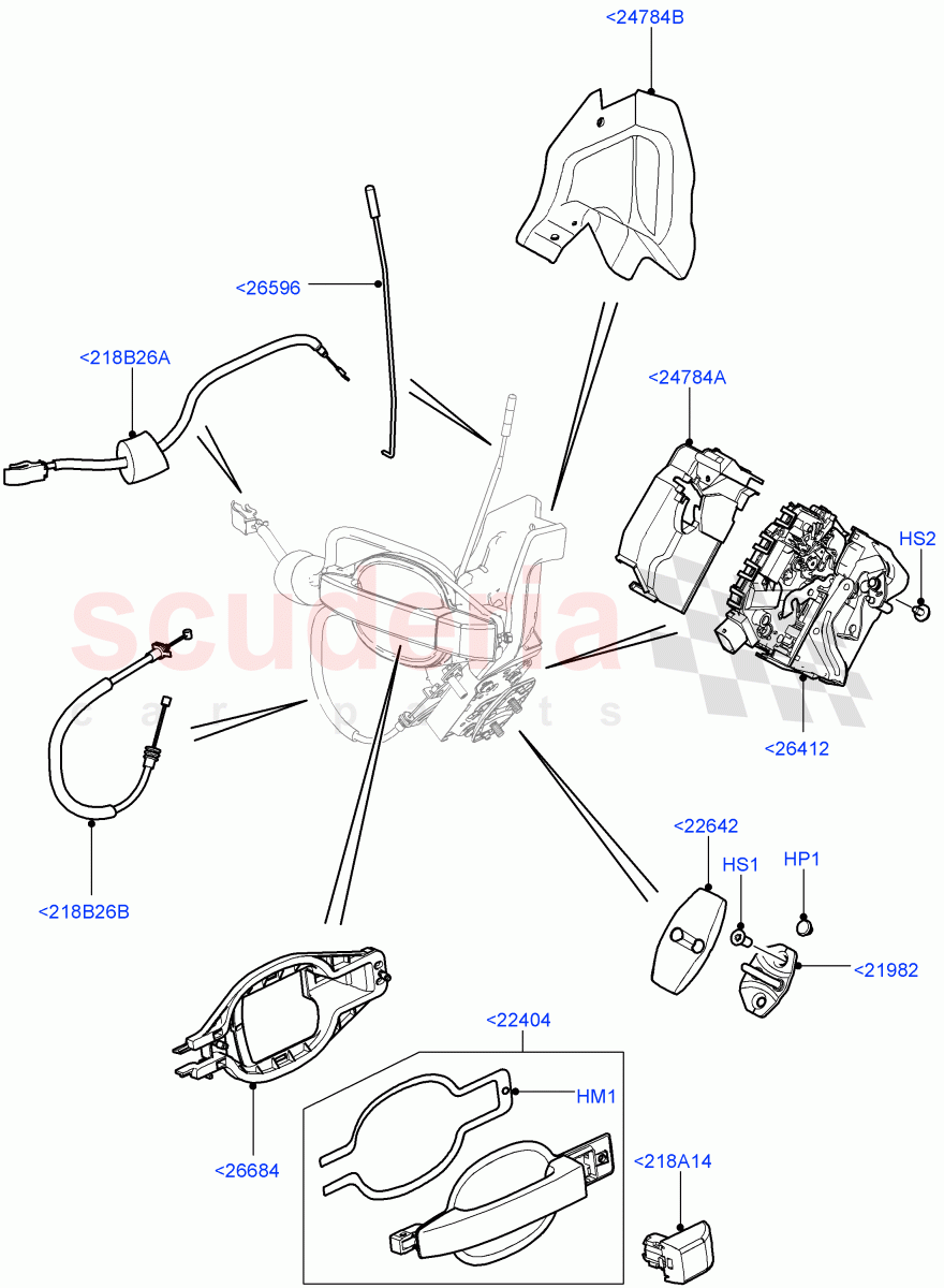 Rear Door Lock Controls((V)FROMAA000001) of Land Rover Land Rover Range Rover (2010-2012) [3.6 V8 32V DOHC EFI Diesel]