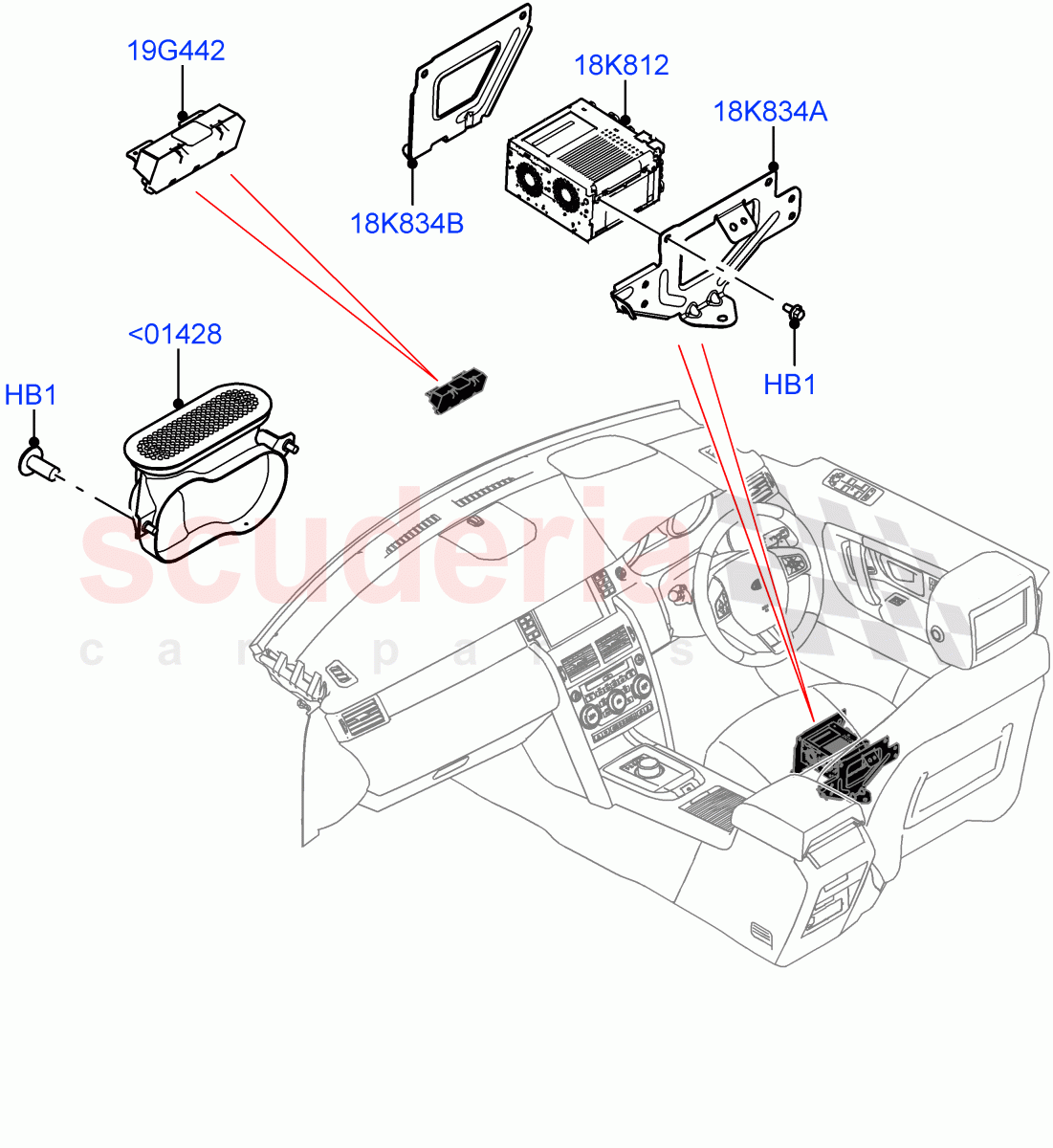 Family Entertainment System(Changsu (China))((V)FROMHG347884,(V)TOMG140568) of Land Rover Land Rover Discovery Sport (2015+) [1.5 I3 Turbo Petrol AJ20P3]