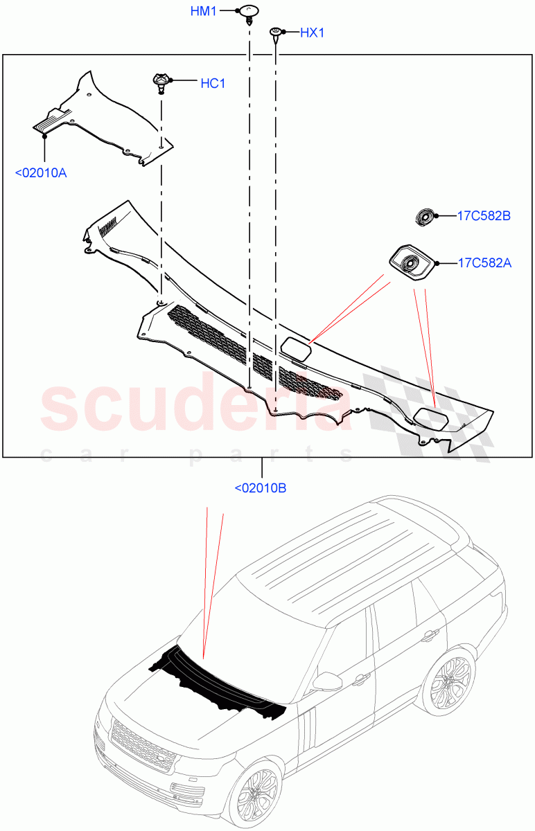 Cowl/Panel And Related Parts of Land Rover Land Rover Range Rover (2012-2021) [2.0 Turbo Petrol GTDI]