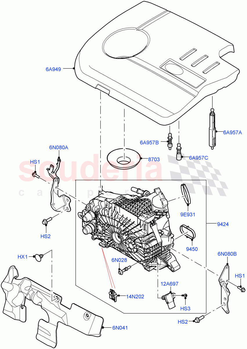 Inlet Manifold(1.5L AJ20P3 Petrol High,Changsu (China),1.5L AJ20P3 Petrol High PHEV) of Land Rover Land Rover Discovery Sport (2015+) [1.5 I3 Turbo Petrol AJ20P3]