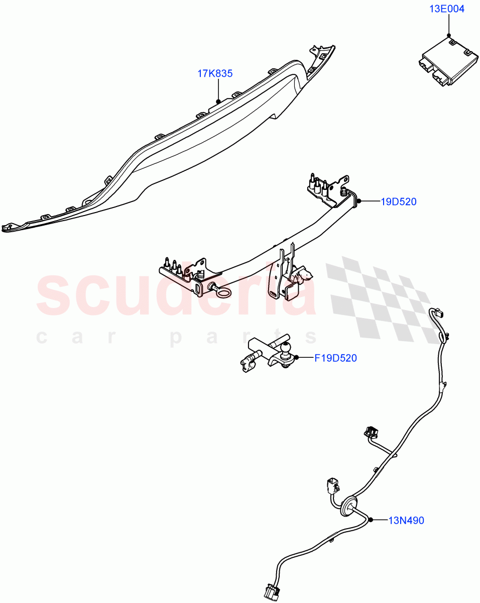 Towing Equipment((+)"CDN/USA") of Land Rover Land Rover Range Rover Evoque (2019+) [2.0 Turbo Diesel AJ21D4]