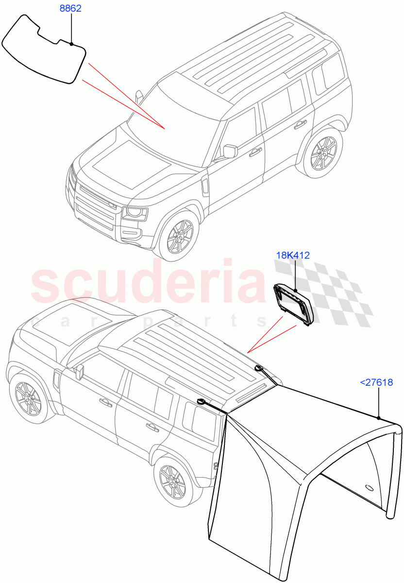 Touring Accessories of Land Rover Land Rover Defender (2020+) [3.0 I6 Turbo Diesel AJ20D6]