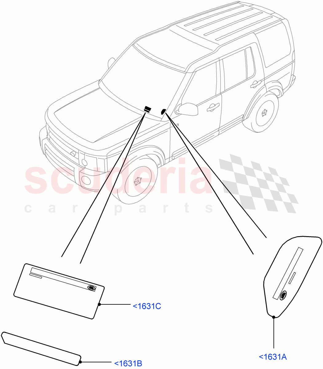 Labels(Windscreen)((V)FROMAA000001) of Land Rover Land Rover Discovery 4 (2010-2016) [4.0 Petrol V6]