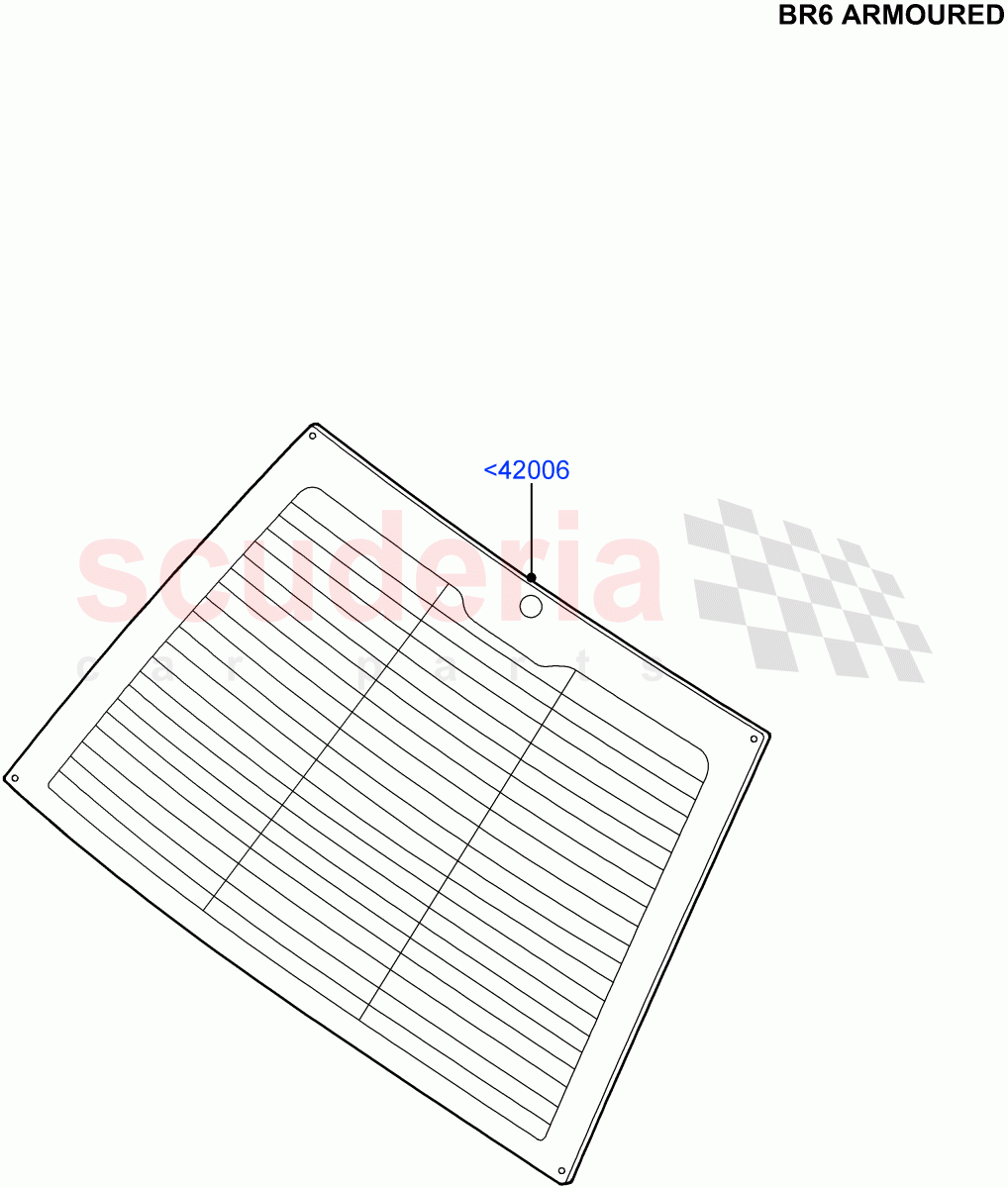 Back Window Glass(With B6 Level Armouring)((V)FROMAA000001) of Land Rover Land Rover Range Rover (2010-2012) [5.0 OHC SGDI SC V8 Petrol]