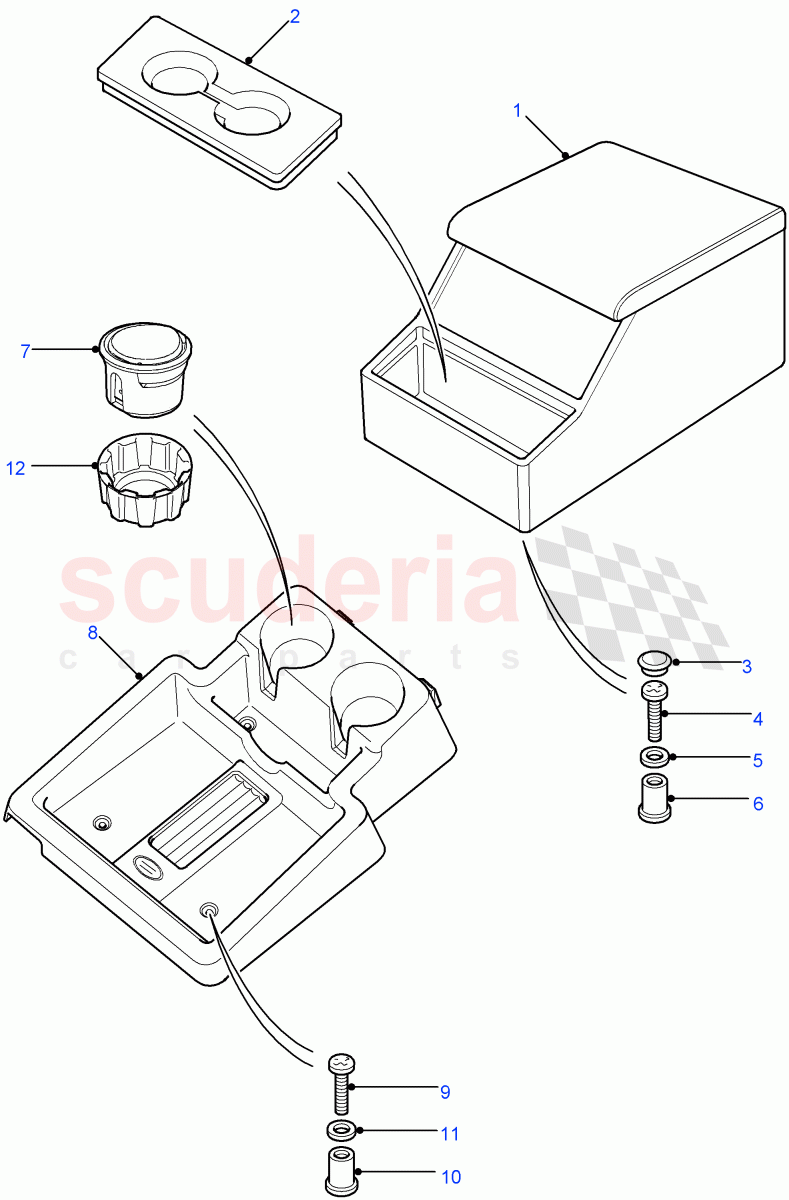 Cubby Box-Sloping Front ((V) FROM7A000001) of Land Rover Land Rover Defender (2007-2016)