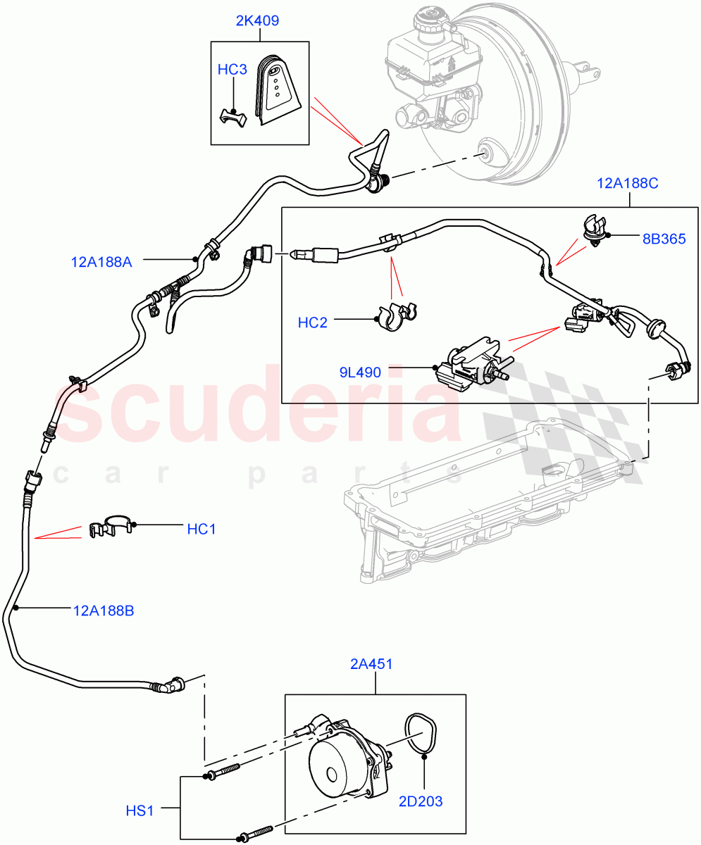 Vacuum Control And Air Injection (5.0L OHC SGDI SC V8 Petrol - AJ133) ((V) FROMAA000001) of Land Rover Land Rover Range Rover (2010-2012) [5.0 OHC SGDI SC V8 Petrol]