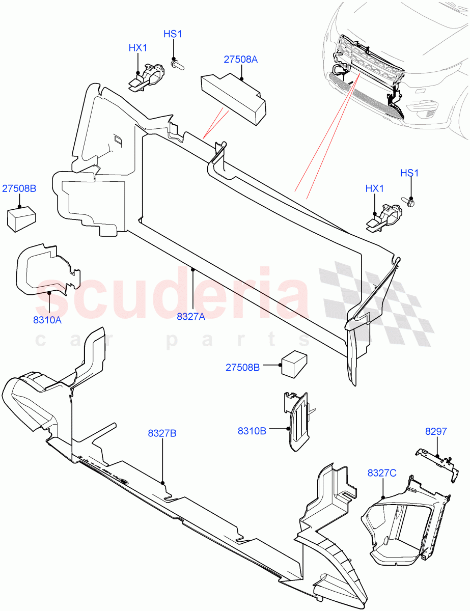 Air Deflectors (Halewood (UK)) ((V) TOKH999999) of Land Rover Land Rover Discovery Sport (2015+) [2.0 Turbo Diesel AJ21D4]