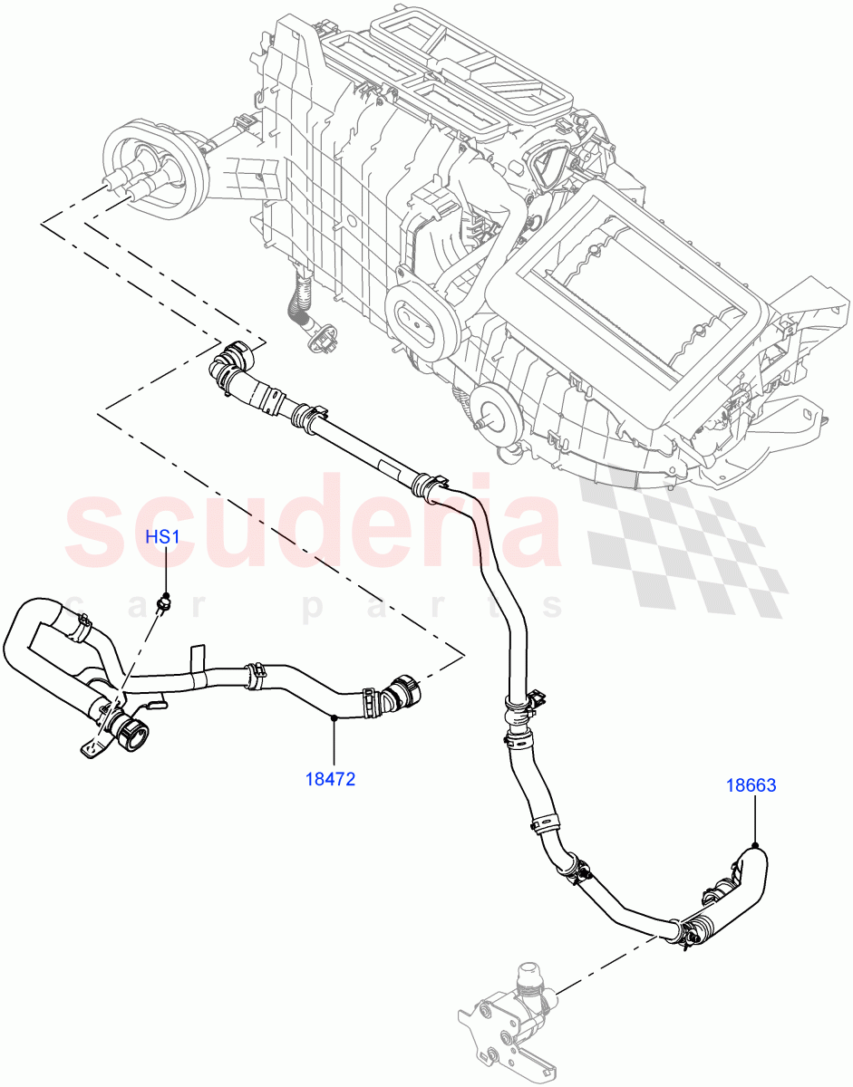 Heater Hoses(3.0L AJ20D6 Diesel High,With Ptc Heater,Less Heater)((V)FROMMA000001) of Land Rover Land Rover Range Rover Velar (2017+) [3.0 Diesel 24V DOHC TC]