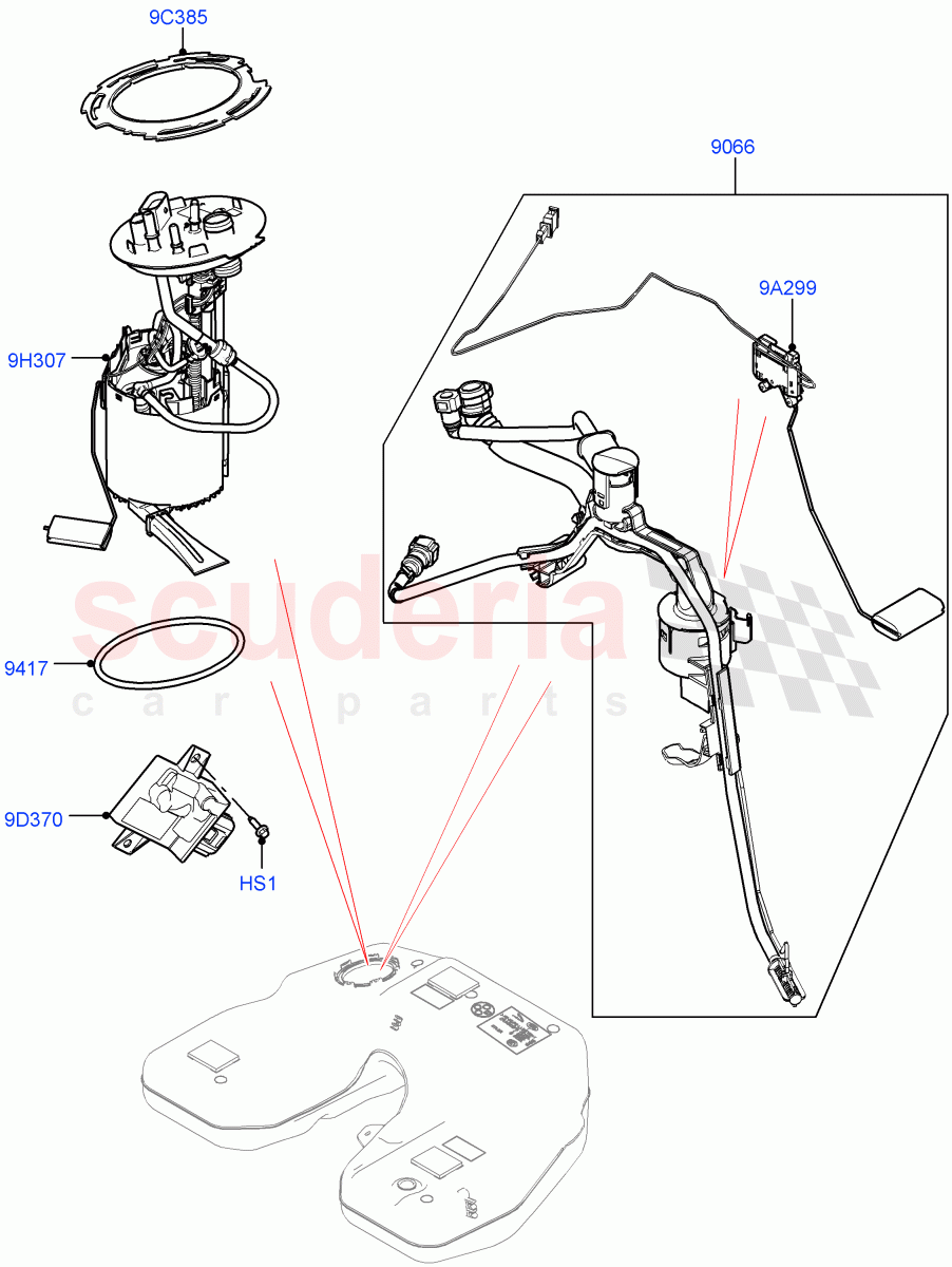 Fuel Pump And Sender Unit(5.0L OHC SGDI NA V8 Petrol - AJ133)((V)FROMHA000001) of Land Rover Land Rover Range Rover (2012-2021) [5.0 OHC SGDI NA V8 Petrol]