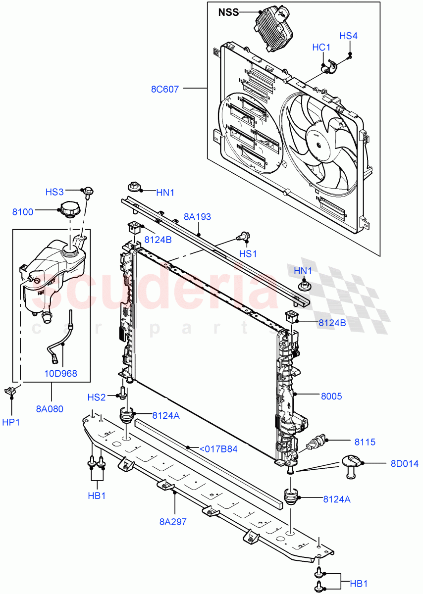 Radiator/Coolant Overflow Container(2.0L 16V TIVCT T/C 240PS Petrol,Changsu (China))((V)FROMEG000001) of Land Rover Land Rover Discovery Sport (2015+) [2.0 Turbo Petrol GTDI]