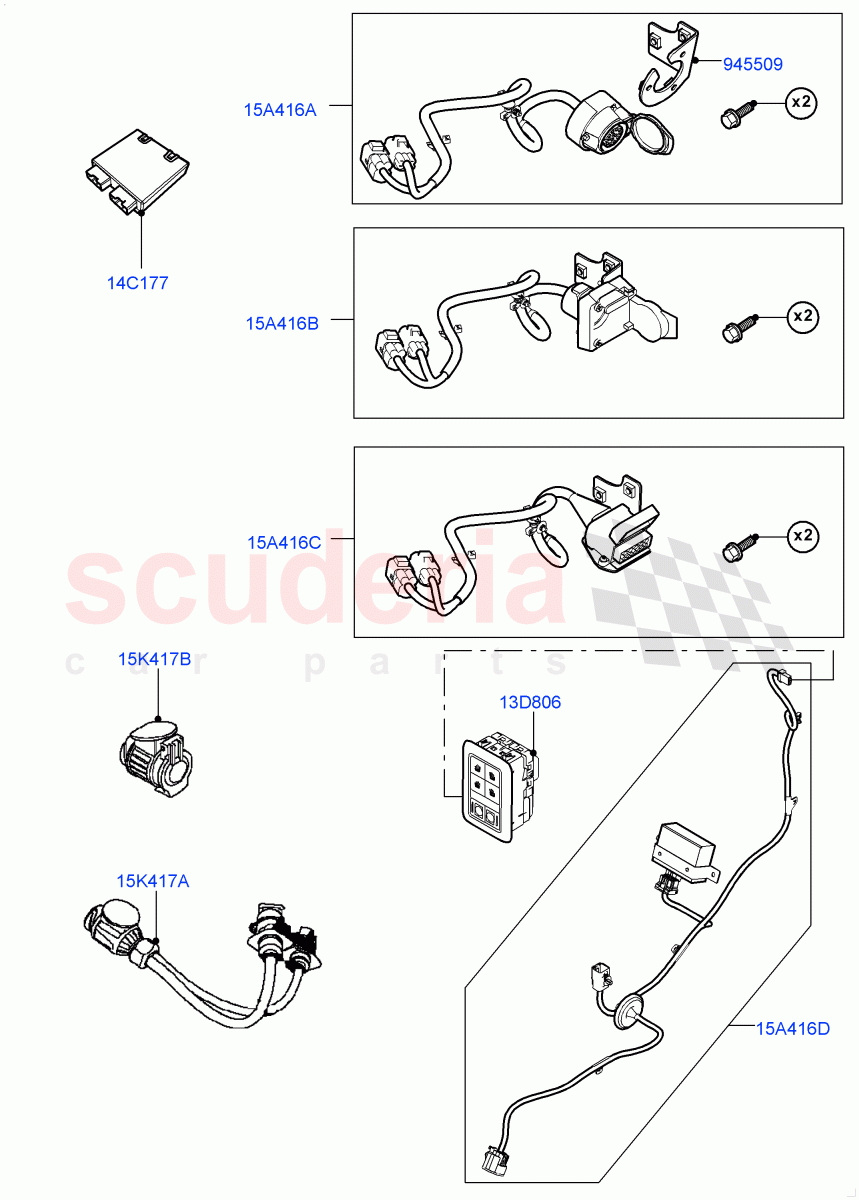 Towing Electrics(Accessory) of Land Rover Land Rover Range Rover Sport (2014+) [4.4 DOHC Diesel V8 DITC]