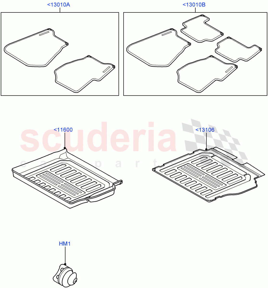 Interior Dress Up(Floor Mats, Accessory)((V)FROMAA000001) of Land Rover Land Rover Range Rover Sport (2010-2013) [5.0 OHC SGDI SC V8 Petrol]