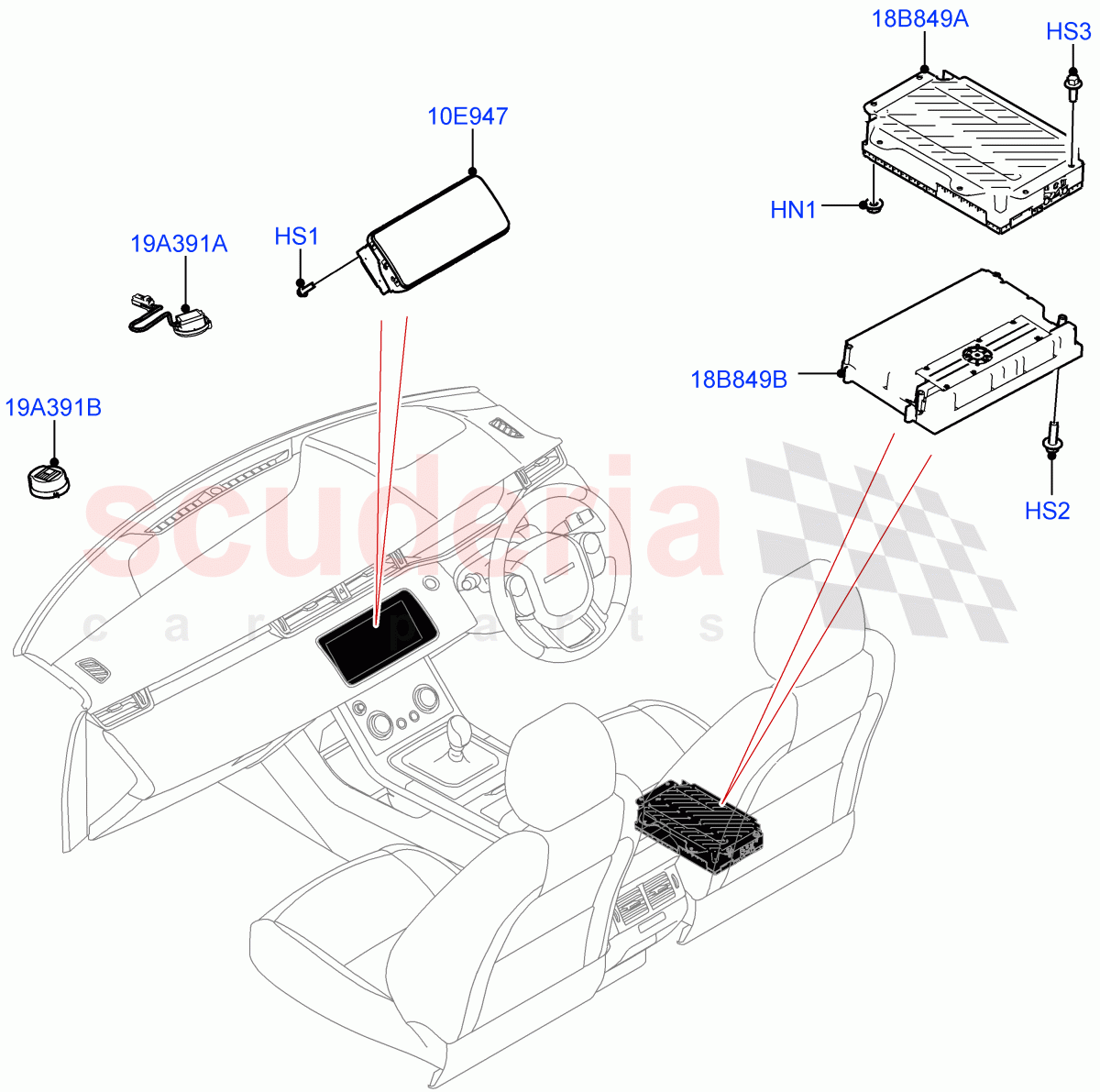 Audio Equipment - Original Fit(Halewood (UK))((V)FROMLH000001) of Land Rover Land Rover Discovery Sport (2015+) [2.0 Turbo Petrol AJ200P]