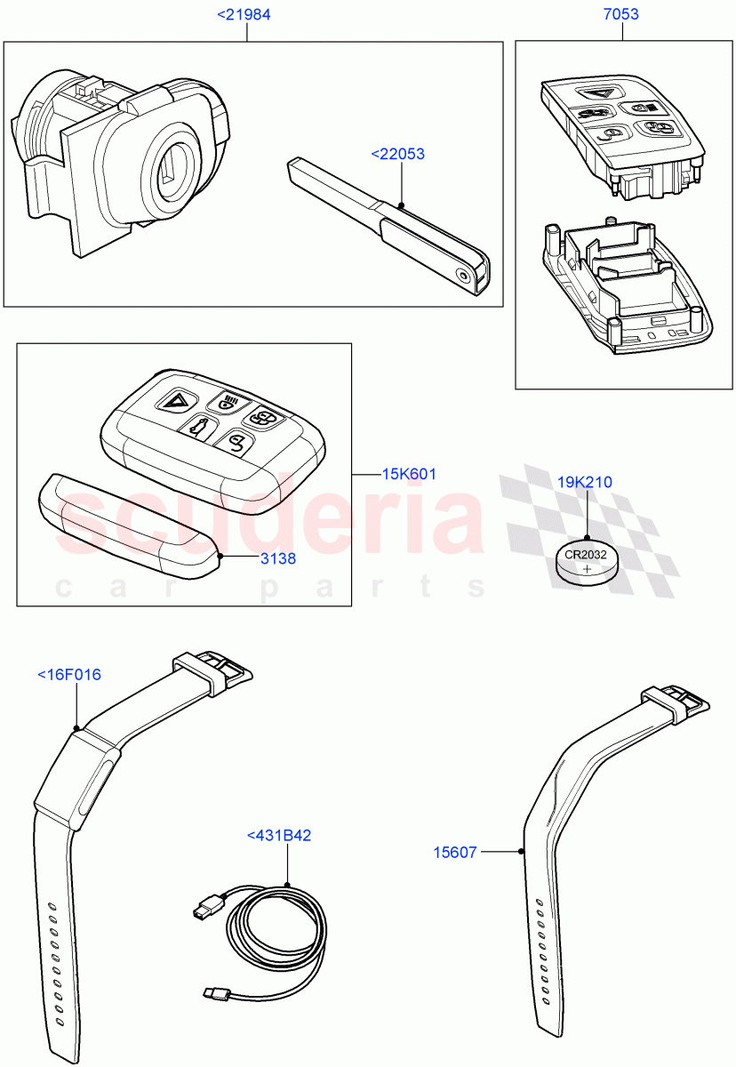 Vehicle Lock Sets And Repair Kits (Halewood (UK)) of Land Rover Land Rover Discovery Sport (2015+) [2.0 Turbo Petrol GTDI]