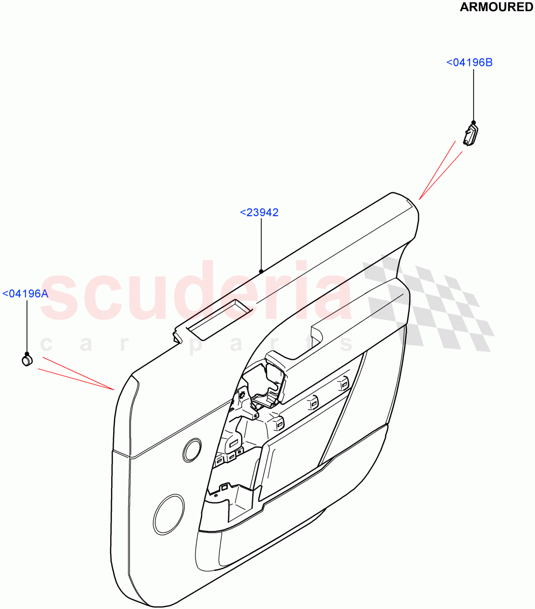 Front Door Trim Panels(Armoured)((V)FROMEA000001) of Land Rover Land Rover Range Rover (2012-2021) [5.0 OHC SGDI SC V8 Petrol]