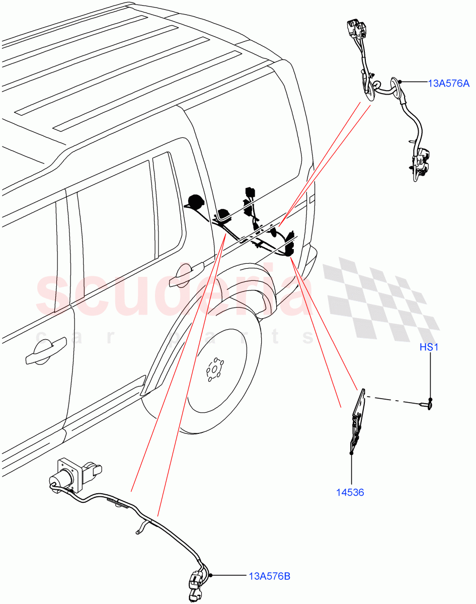 Electrical Wiring - Body And Rear(Towing)((V)FROMAA000001) of Land Rover Land Rover Discovery 4 (2010-2016) [4.0 Petrol V6]