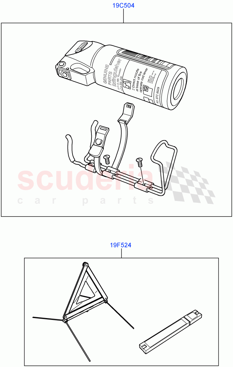 Emergency And Safety Equipment(Internal Components, Accessory)((V)TO9A999999) of Land Rover Land Rover Range Rover Sport (2005-2009) [2.7 Diesel V6]