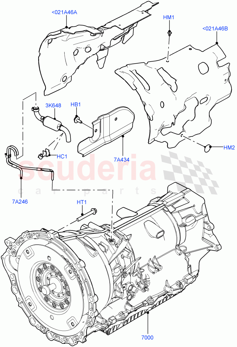 Auto Trans Assy & Speedometer Drive(2.0L AJ21D4 Diesel Mid,8 Speed Automatic Trans 8HP51)((V)FROMMA000001) of Land Rover Land Rover Range Rover Velar (2017+) [3.0 DOHC GDI SC V6 Petrol]