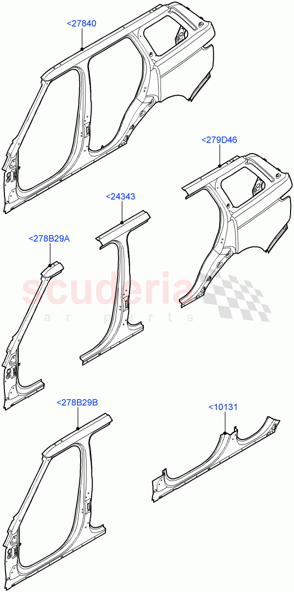 Side Panels - Outer of Land Rover Land Rover Range Rover (2012-2021) [3.0 I6 Turbo Petrol AJ20P6]